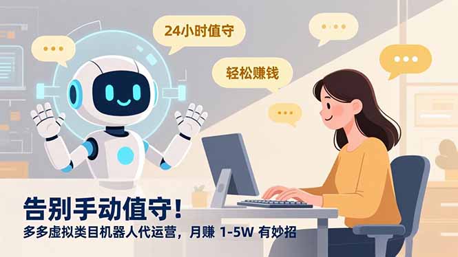 告别手动值守！多多虚拟类目机器人代运营，月赚 1-5W 有妙招-董叔项目网