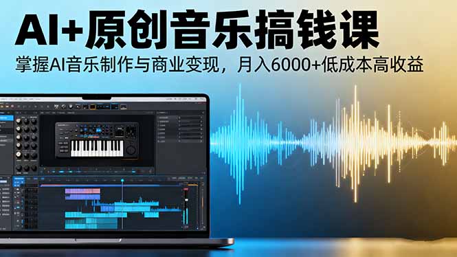 AI+原创音乐搞钱课:掌握AI音乐制作与商业变现,月入6000+低成本高收益-董叔项目网