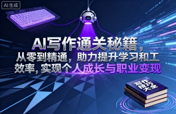AI写作通关秘籍,从零到精通,助力提升学习和工作效率,实现个人成长与职业变现-董叔项目网