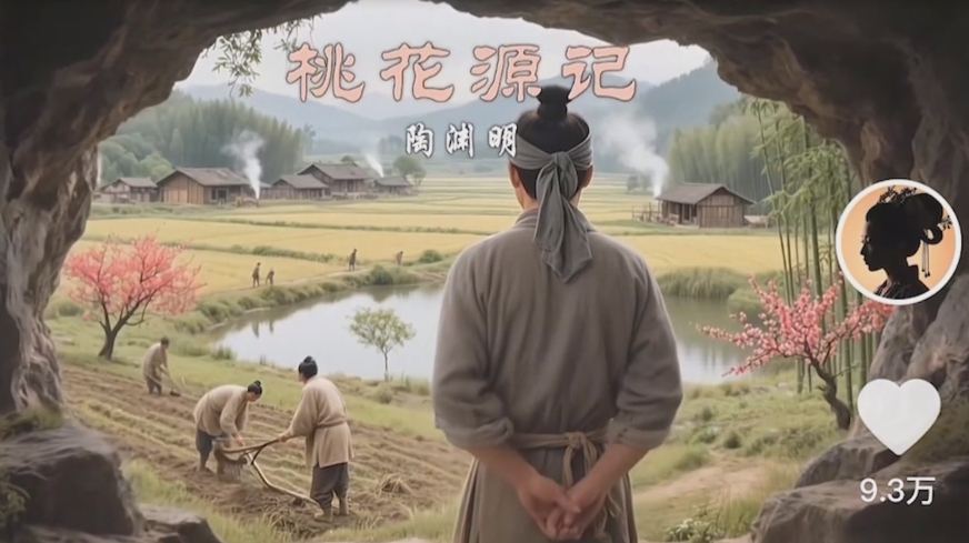 把课本里的古文做成爆火AI视频!流量猛的不行,7个作品涨粉23万+-董叔项目网