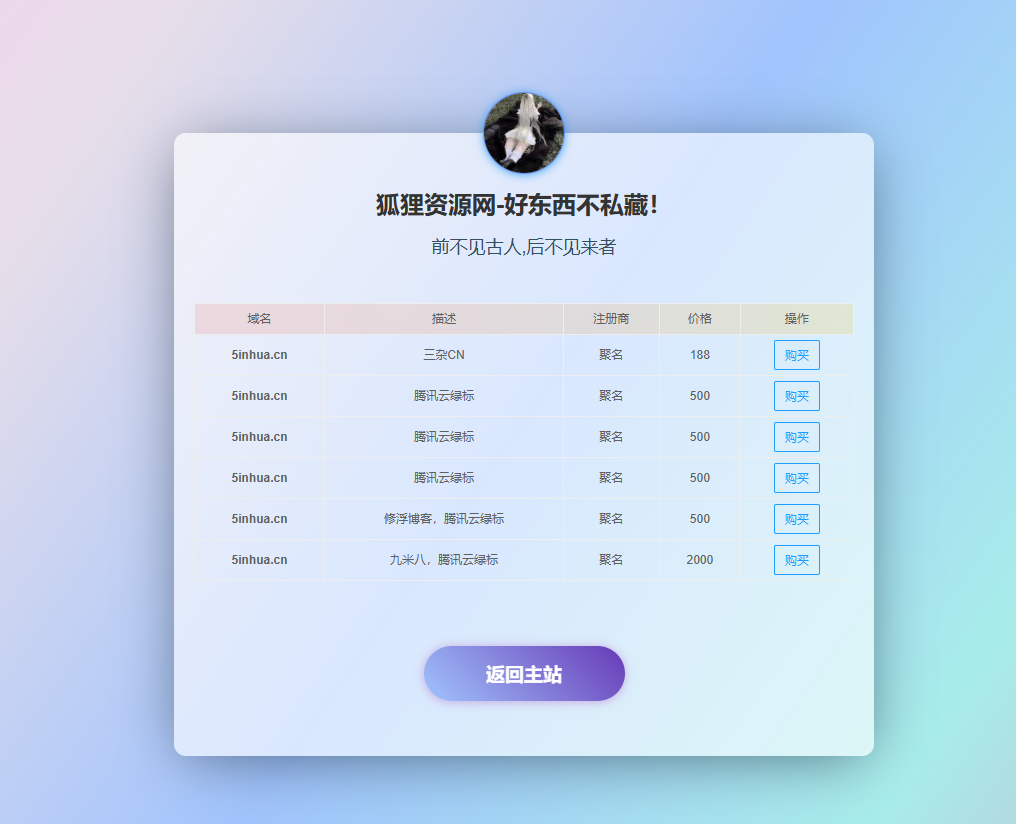域名出售单页源码-董叔项目网