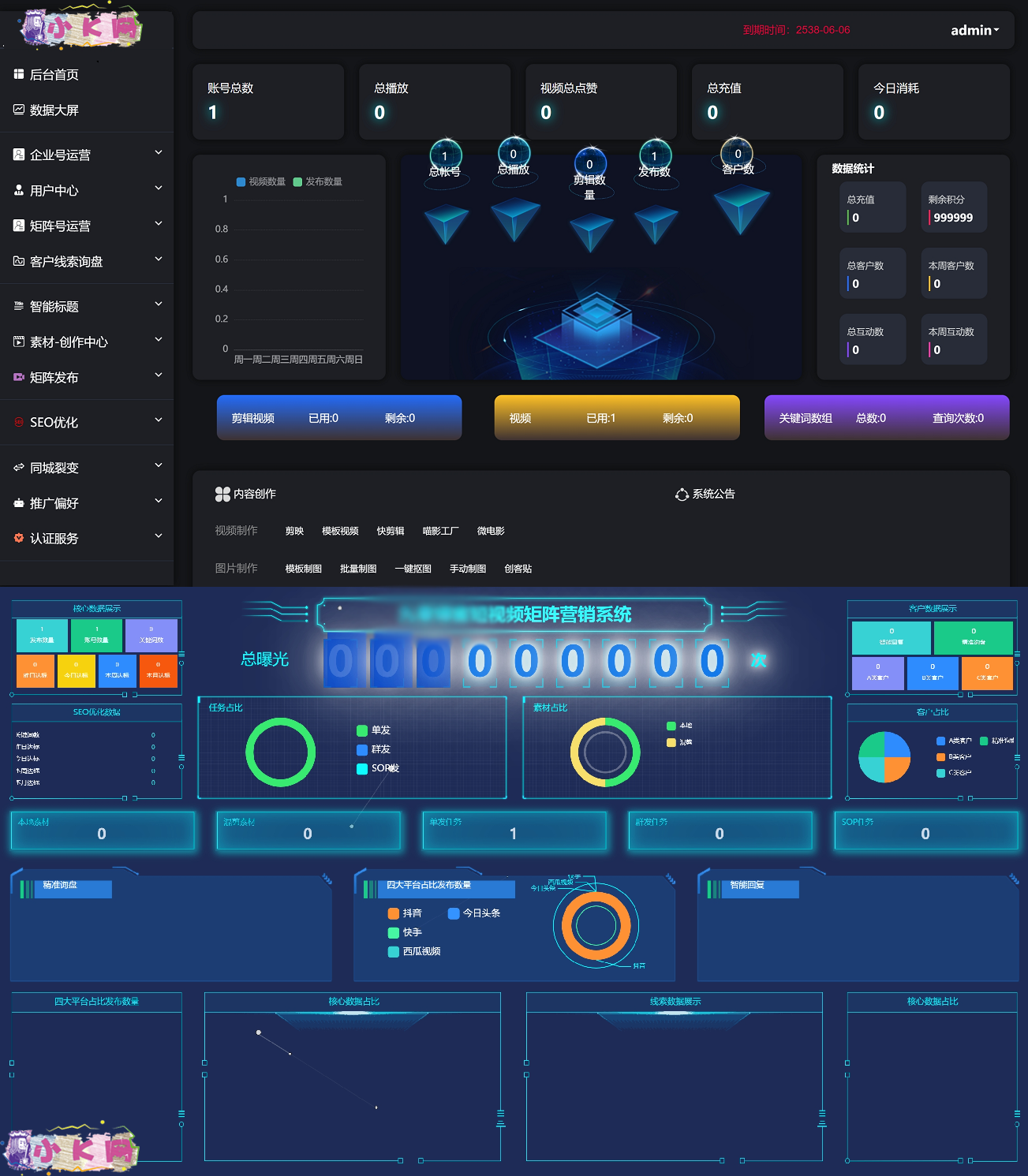 抖音矩阵云混剪系统 源码短视频矩阵营销系统V2.3.0（免授权版）-董叔项目网
